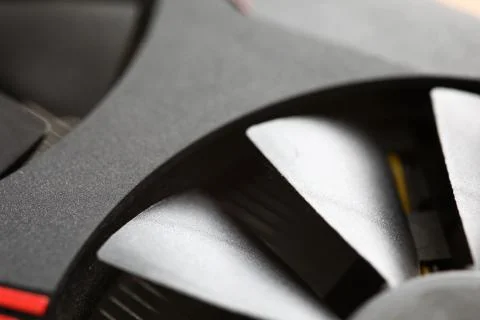 Cooler for computer, propeller in laptops and pc Stock Photos