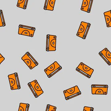 Cooler glamping vector seamless pattern Illustrazione stock