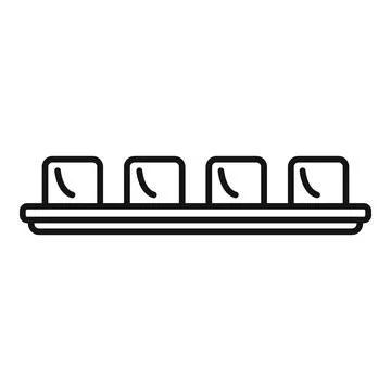 Cooler ice cube tray icon outline vector. Mold container Illustrazione stock