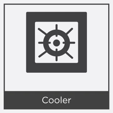 Cooler icon isolated on white background Free Stock Illustration