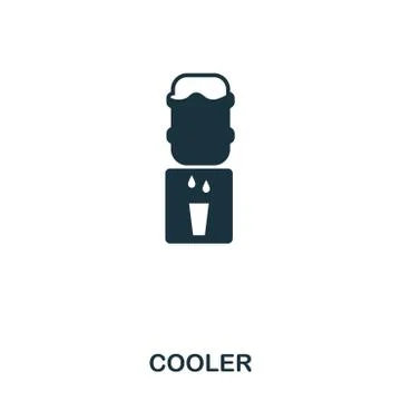 Cooler icon. Line style icon design. UI. Illustration of cooler icon. Pictogram Stock Illustration