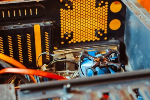 Cooler on the processor Stock Photos