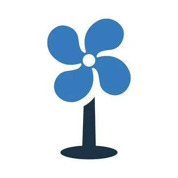 Cooler, table fan icon design Illustrazione stock