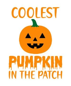 Coolest Pumpkin In The Patch 스톡 일러스트