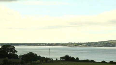 Cooley Peninsula as seen from Rostrevor Stock Footage 509065