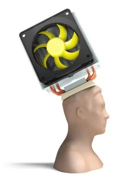 Cooling the brain cooler Stock Illustration