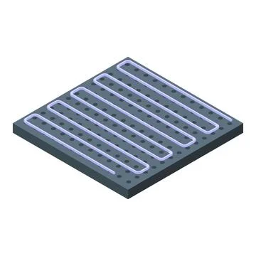 Cooling carpet floor icon isometric vector. Warm climate Stock Illustration