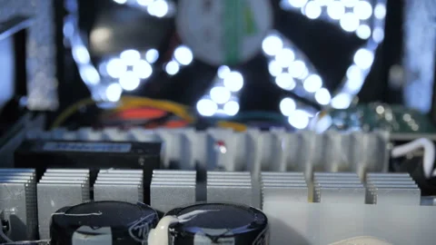 Cooling of the chip insid Stock Footage 105838342