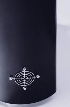 Cooling CPU cooler on a dark casing. Cooling fans are illuminated Foto stock