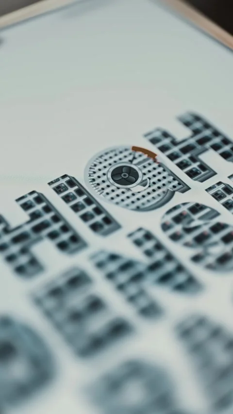 Cooling dial embedded in rack word pattern Stock Footage 345496414