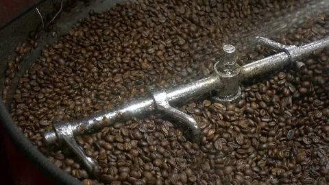 Cooling down coffee beans Stock Footage 119853736