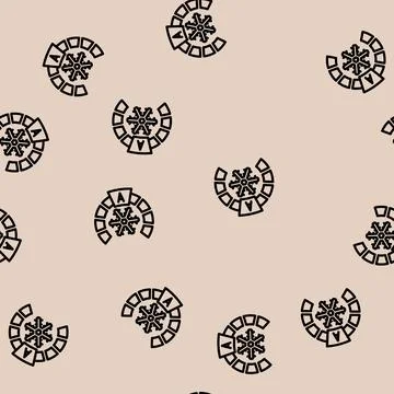 Cooling energy efficient line vector seamless pattern 스톡 일러스트