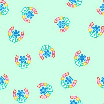 Cooling energy efficient vector seamless pattern 스톡 일러스트