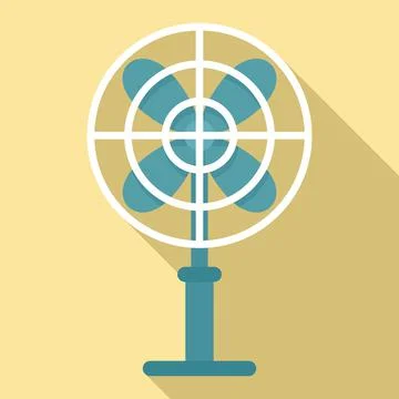 Cooling fan gate icon, flat style Stock Illustration