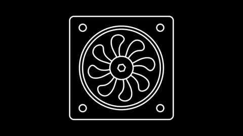 Cooling fan icon animation Stock Footage 315181598
