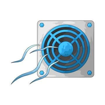 Cooling fan illustration Ilustración de archivo