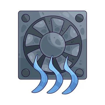 Cooling fan illustration Ilustración de archivo