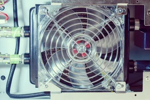 Cooling fan inside Foto stock