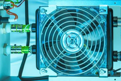 Cooling fan inside Stock Photos
