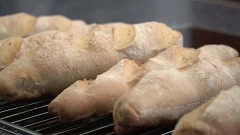 Cooling Fresh Bread Stock Footage 317472657