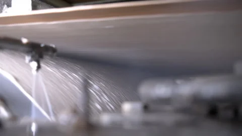 Cooling machine brings material to required condition Stock Footage 303103904