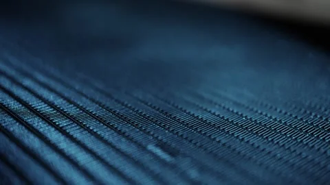 Cooling Radiator Metal Texture With Repeating Fins Stock Footage 341585848
