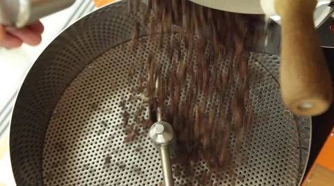 Cooling of roasted coffee Stock Footage 62310573
