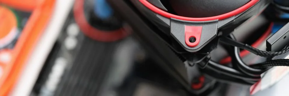 Cooling system for a computer, a cooler for a processor, close-up Stock Photos