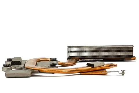 Cooling system of computer processor, isolated on white background Cooling... Foto stock