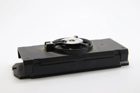 Cooling system for the cpu in computer, old aluminium pc processor cooler hea 스톡 사진