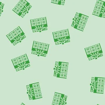 Cooling system cryptocurrency mining glyph vector seamless pattern Illustrazione stock