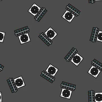 Cooling system cryptocurrency mining vector seamless pattern イラスト素材