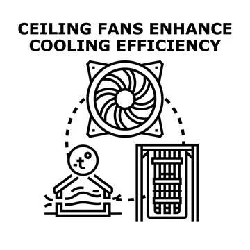 Cooling system distributing fresh air for climate control Ilustración de archivo