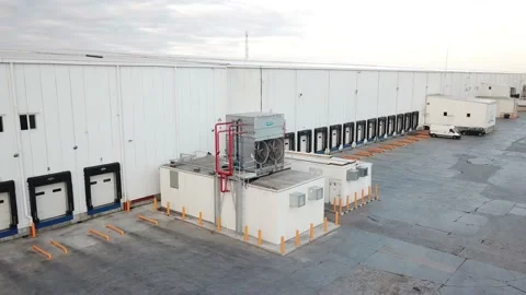 Cooling System Of Industrial Warehouse Video stock 156571820