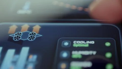 Cooling system optimal status and fan controls Stock Photos