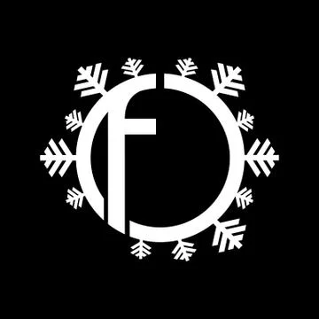 Cooling systems logo, air conditioning service icons, climate control concept Ilustração Stock