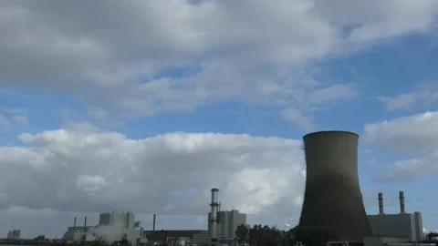 Cooling tower close up Stock Footage 164660895