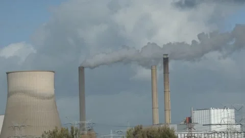 Cooling tower close up Stock Footage 164661548