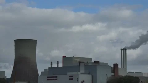 Cooling tower close up Stock Footage 164661551