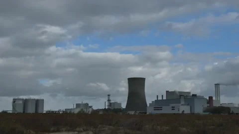 Cooling tower close up Stock Footage 164662067