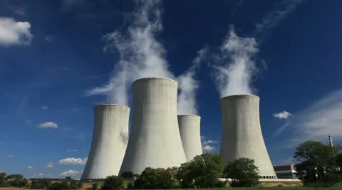 Cooling tower Stock Footage 12279633