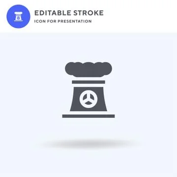 Cooling Tower icon vector, filled flat sign, solid pictogram isolated on white Stock Illustration