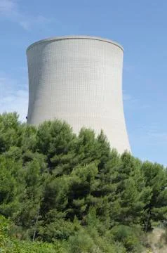Cooling tower nuclear Stock Photos