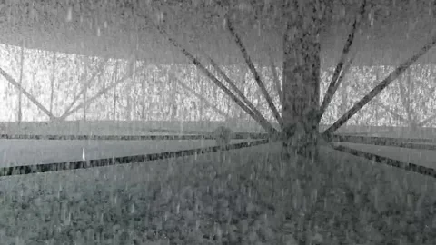 Cooling Tower Operation - Water Sprayed Downward of Cooling Tower. Stock Footage 134950559