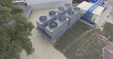 Cooling tower at outdoor Video stock 69220993
