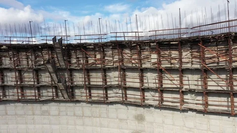 Cooling towers for cooling units 5 and 6 of the Chernobyl nuclear power plant. 스톡 동영상 128234159