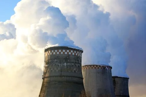 Cooling towers Stock Photos
