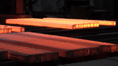 Cools the workpiece after rolling  Stock Footage 61795632