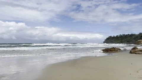 Coolum Beach at Low Tide Stock Footage 147576086