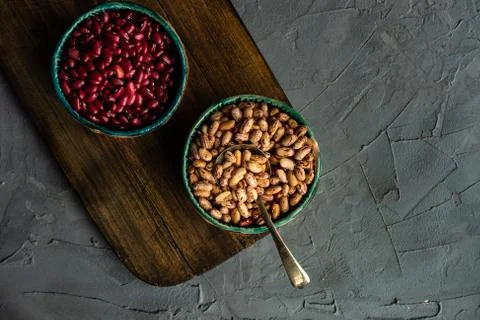 Cooning concept with beans Stock Photos